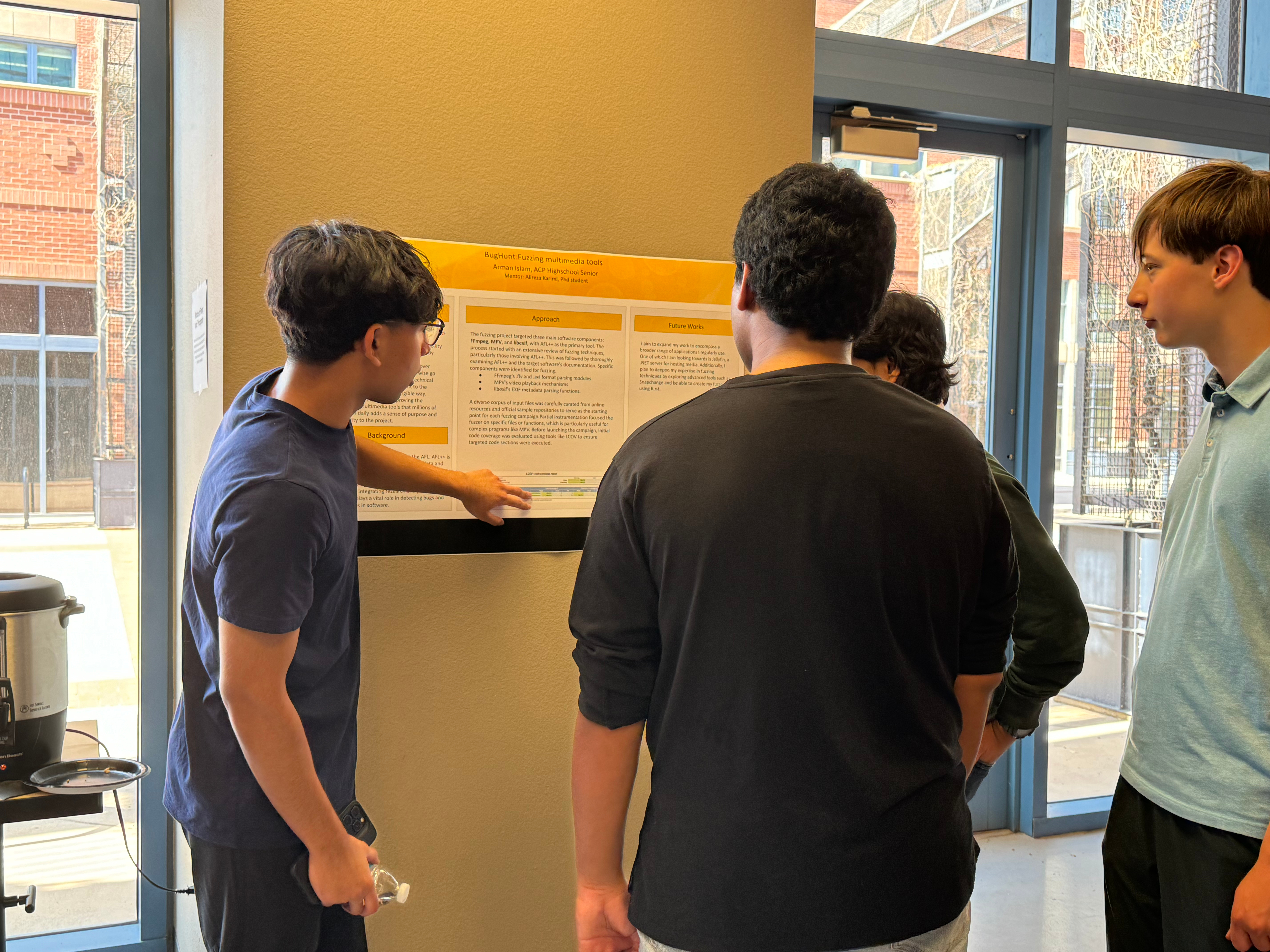 Arman presenting to peer interns